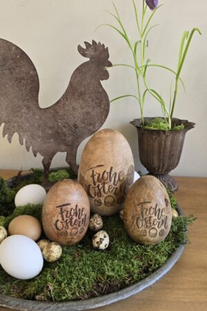 Holz-Ei Osterei Osterdeko Naturdeko Ostern Holzei Holzdeko im Mrs Greenery Shop bestellen kaufen
