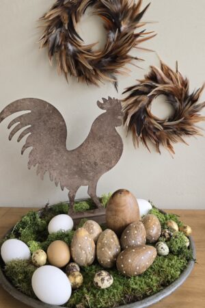 Nest natur Osternest Holzei Osterei Federkranz Kranz Dekonest Osterdeko Dekoidee Ostern im Mrs Greenery Shop bestellen