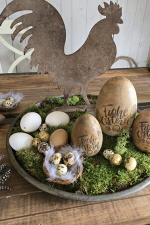 Naturnest dekoriert Deko Osterdeko Wachteleier Dekonest Osterdeko Dekoidee Ostern im Mrs Greenery Shop bestellen
