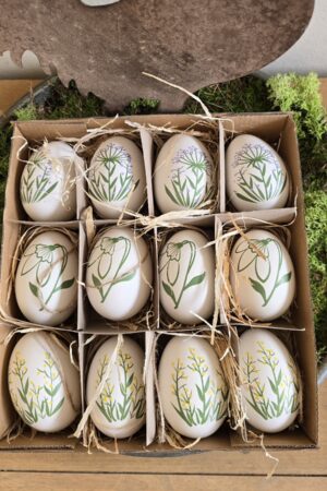 gänseeier eier handbemalt ostern osterdeko ostereier flora fauna im mrs greenery shop bestellen kaufen