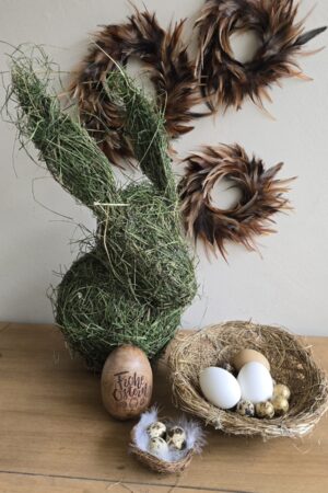 Hase grashase heuhase gras heu Osterhase naturhase dekohase osterdeko deko natur dekoidee holzdeko naturdeko im Mrs Greenery Shop bestellen kaufen