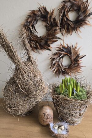 Hase grashase heuhase gras heu Osterhase naturhase dekohase osterdeko deko natur dekoidee holzdeko naturdeko im Mrs Greenery Shop bestellen kaufen
