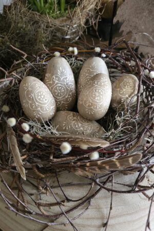 Holz-Ei Osterei Osterdeko Naturdeko Ostern Holzei Holzdeko im Mrs Greenery Shop bestellen kaufen