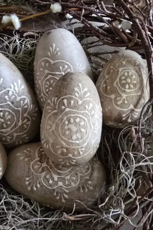 Holz-Ei Osterei Osterdeko Naturdeko Ostern Holzei Holzdeko im Mrs Greenery Shop bestellen kaufen