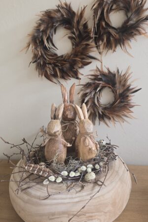 Hase holzhase gras heu Osterhase naturhase dekohase osterdeko deko natur dekoidee holzdeko naturdeko im Mrs Greenery Shop bestellen kaufen