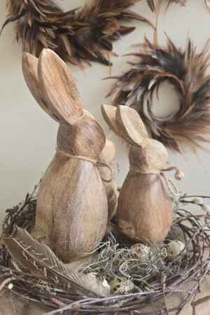 Hase holzhase gras heu Osterhase naturhase dekohase osterdeko deko natur dekoidee holzdeko naturdeko im Mrs Greenery Shop bestellen kaufen