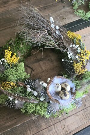 Frühlingskranz Osterkranz Kreativ-Set selbermachen kranzbinden im Mrs Greenery Shop bestellen kaufen