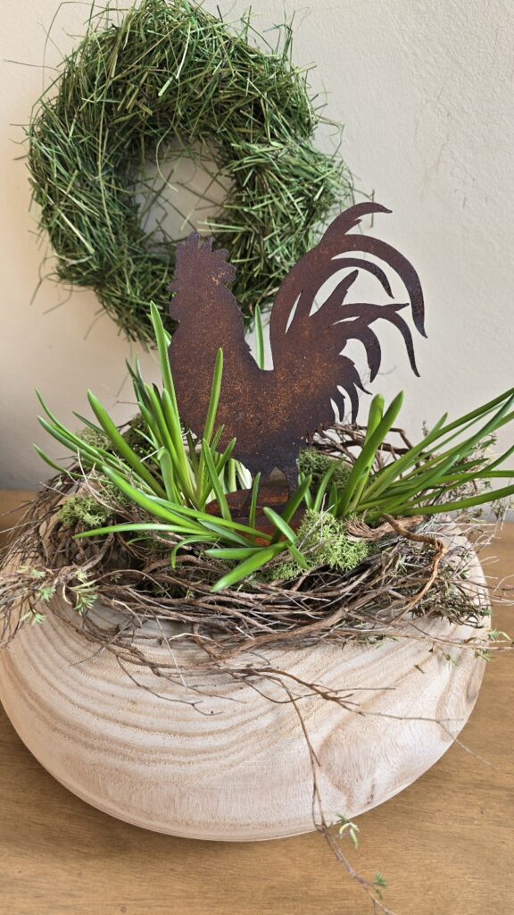 Rosthahn Hahn Metallhahn Rostdeko Deko Naturdeko im Mrs Greenery Shop bestellen kaufen