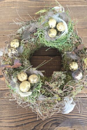 Eierkranz Nest 30 cm inkl Rost-Stecker