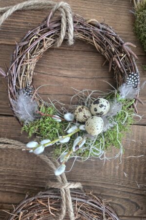 Osterkranz Ostern Kranz Kränze fertig gebunden Eierkranz Dekokranz Moosdeko im Mrs Greenery Shop bestellen kaufen