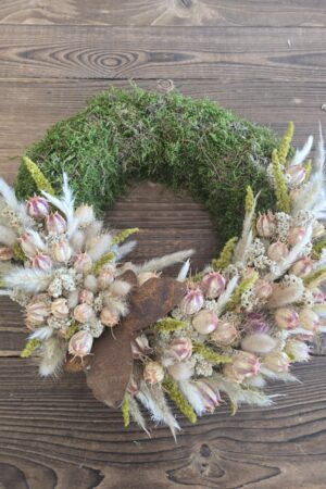 Trockenblumen-Kranz Schmetterling