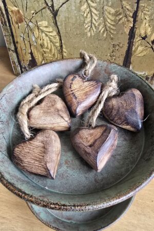 Mini-Holz-Herz dunkel