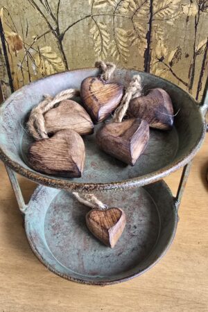 Alternative view of Mini-Holz-Herz dunkel