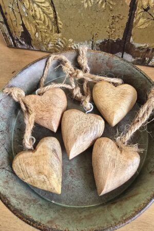 Alternative view of Mini-Holz-Herz braun