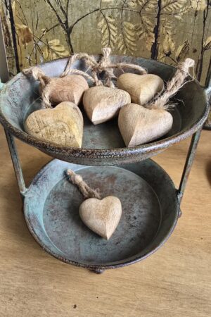 Mini-Holz-Herz braun