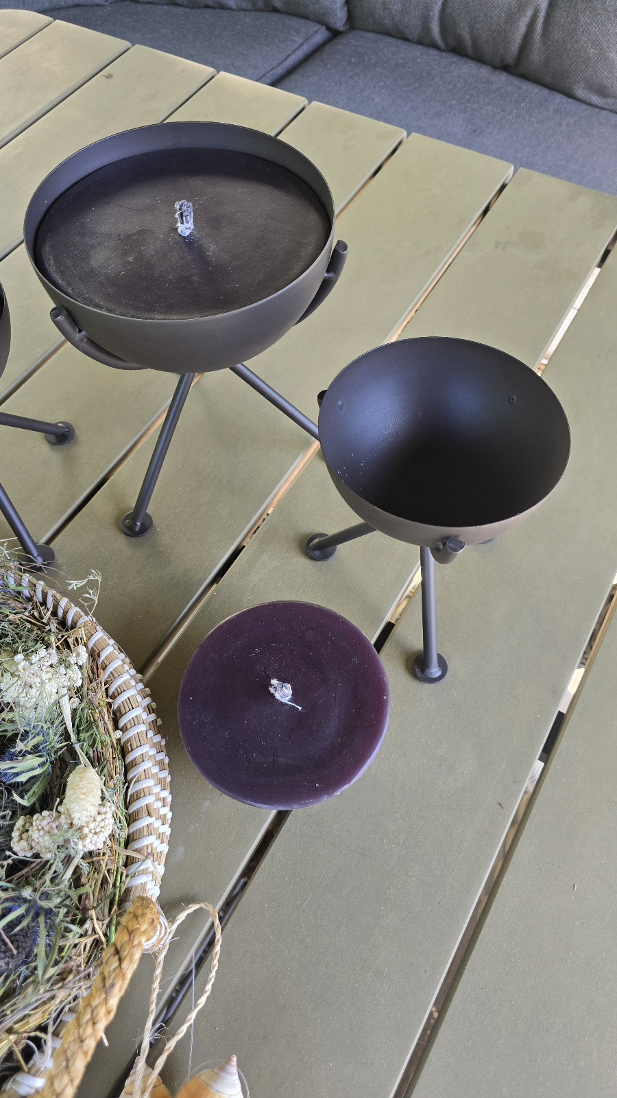 Tischfeuerschale Feuerschale für Tisch Metallschale Kerze Sommerdeko im Mrs Greenery Shop kaufen bestellen
