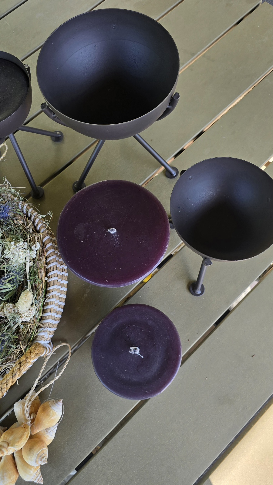 Tischfeuerschale Feuerschale für Tisch Metallschale Kerze Sommerdeko im Mrs Greenery Shop kaufen bestellen