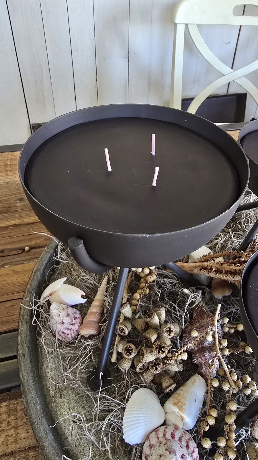 Tischfeuerschale Kerzen Refill Inodoor Feuerschale für Tisch Metallschale Kerze Sommerdeko im Mrs Greenery Shop kaufen bestellen