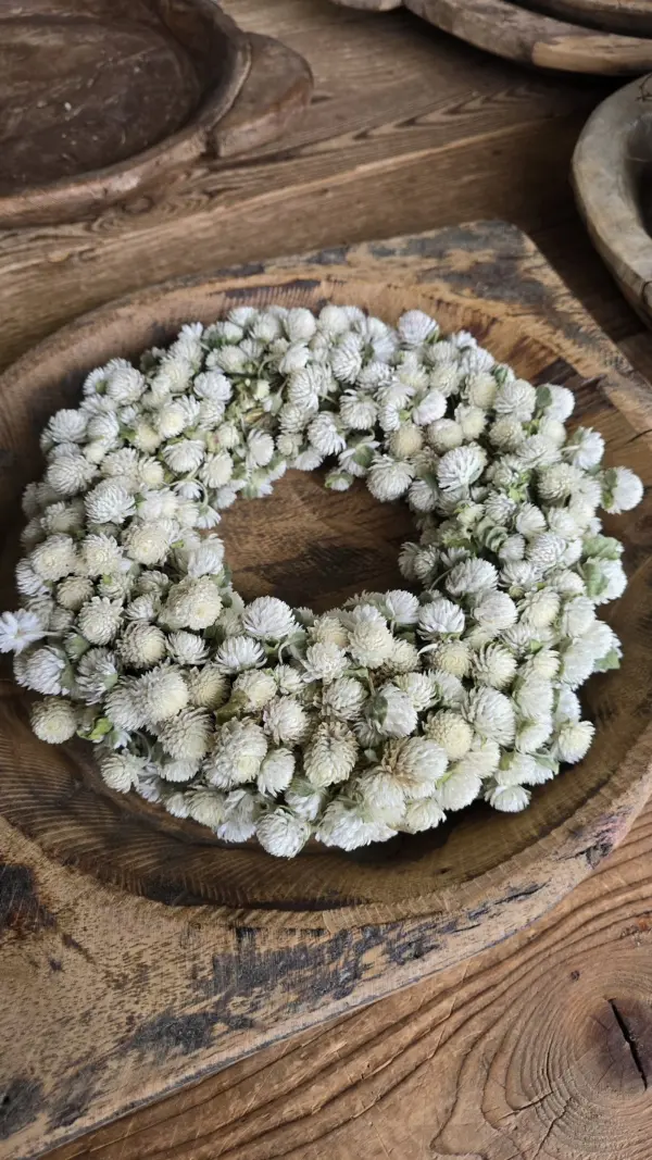 Kranz Knopfblume weiß 28cm