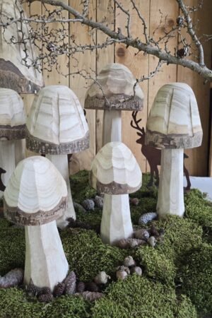 Pilz Holzpilz Herbstdeko Holzdeko Pilz Dekopilze im Mrs greenery shop bestellen kaufen