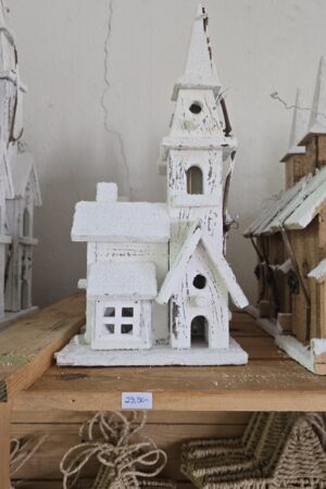 White Wonderland Kapelle weiß 40 cm mit LED