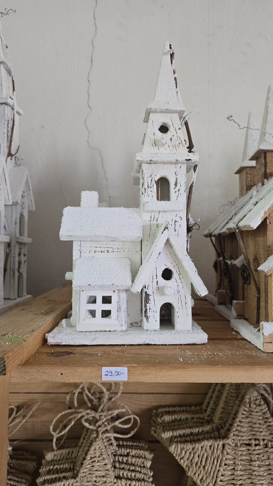 White Wonderland Kapelle weiß 40 cm mit LED